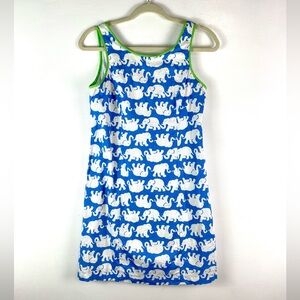 Lilly Pulitzer Size 2 Blue Cathy Shift Animal Elephant Print Sleeveless Dress